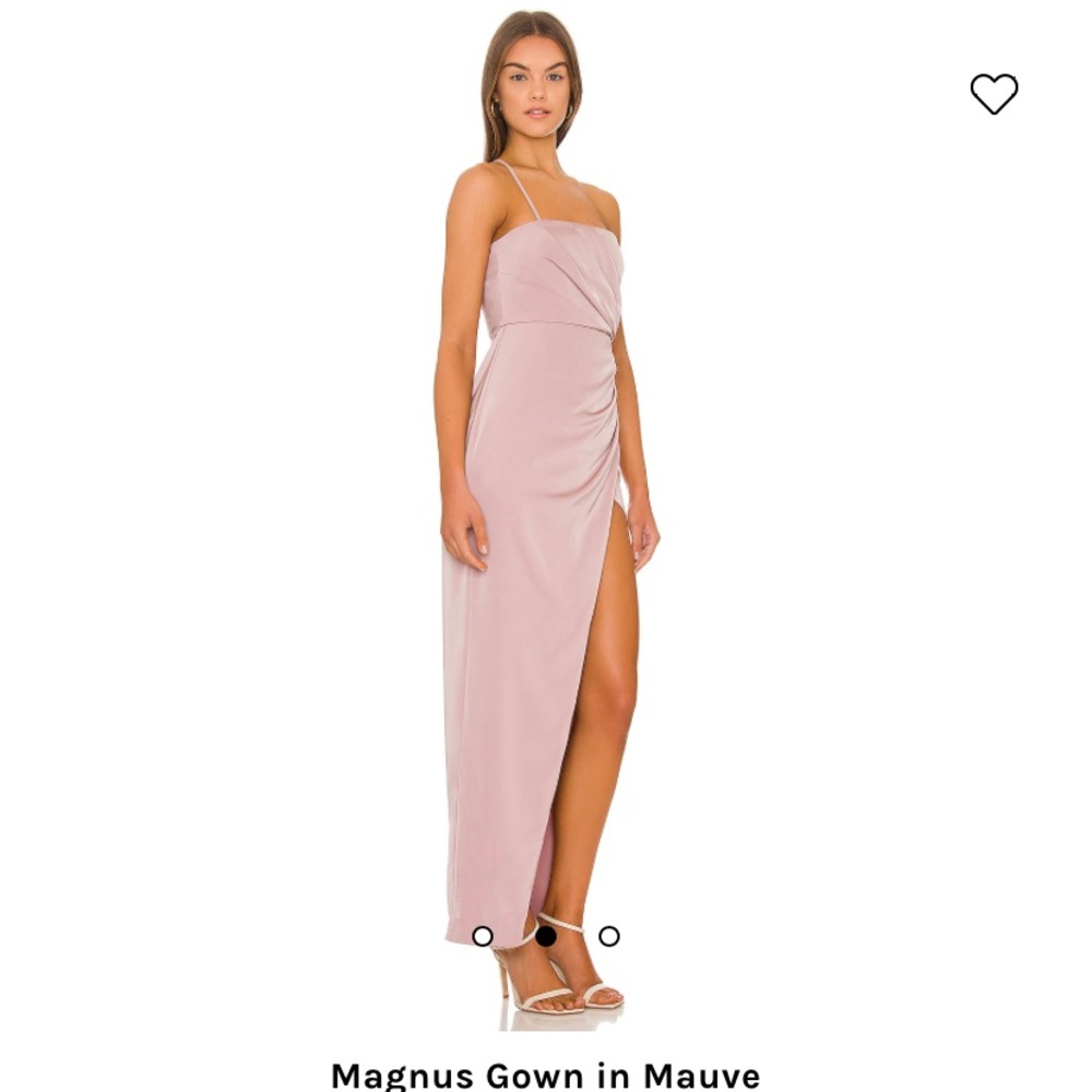 Revolve Magnus gown in mauve. NBD